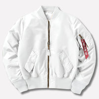 Women's Classic Bomber Jacket | Unisex Fit with Sleeve Pocket Back