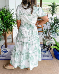 Women's Classic Toile Tiered Maxi Dress - view