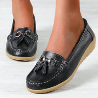 Women's Comfort Loafers | Tassel Slip On - back