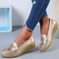 Women's Comfort Loafers | Tassel Slip On - close-up