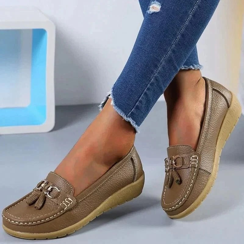 Women's Comfort Loafers | Tassel Slip On - side
