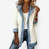 Women's Elegant Jacket | Layered Collar with Button Front