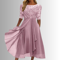 Women's Elegant Lace Dress | Midi - front