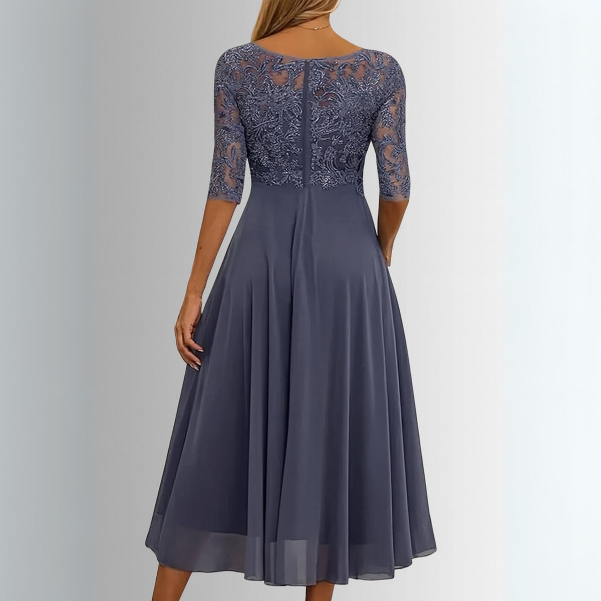 Women's Elegant Lace Dress | Midi - lifestyle