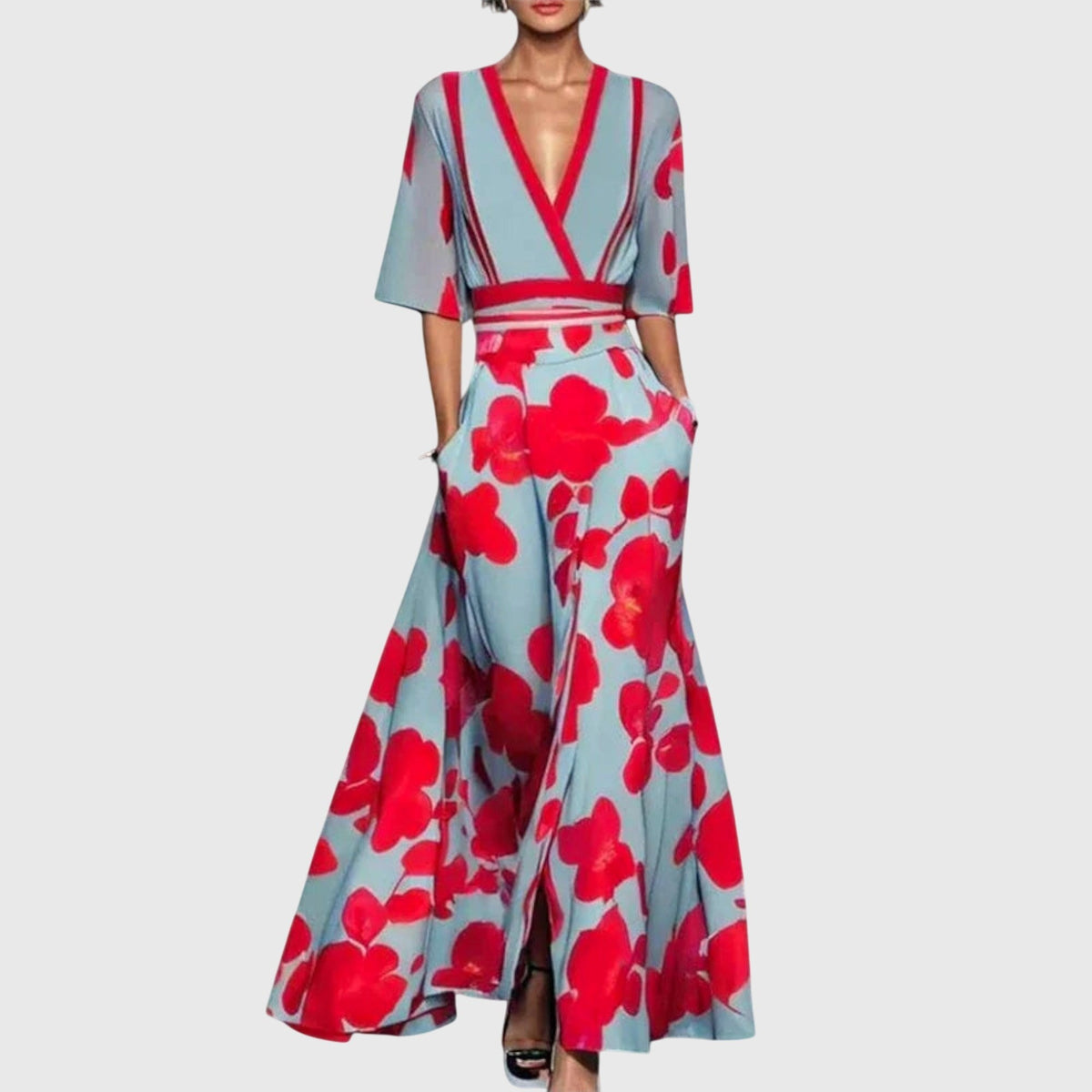 Women's Elegant Maxi Dress | Floral - back