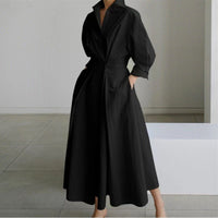 Women's Elegant Wrap Collar Maxi Dress | V-Neck Party Style Full