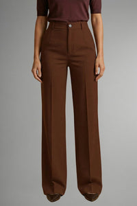 Women's High Waist Straight Leg Trousers | Pintuck Tailored Fit View 13