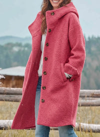 Women's Hooded Cocoon Coat | Relaxed Fit Padded Warmth Detail