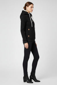 Women's Hooded Jacket | Asymmetrical Zip with Drawstring Detail