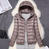 Women's Hooded Windproof Jacket | Fitted Puffer Rain Shield