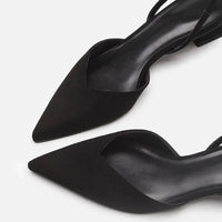 Women's Kitten Heel Slingbacks | Pointed Toe Slim Heel Front