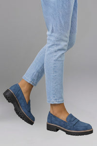 Women's Leather Lug Sole Loafers | Slip On Chunky Flat Alternate