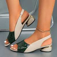 Women's Leather Slingback Comfort Sandals - back