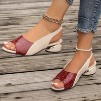 Women's Leather Slingback Comfort Sandals - detail