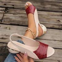 Women's Leather Slingback Comfort Sandals - lifestyle
