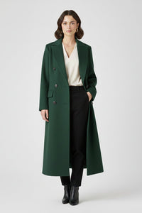 Women's Maxi Coat | Lapel Collar Button Fastening Alternate