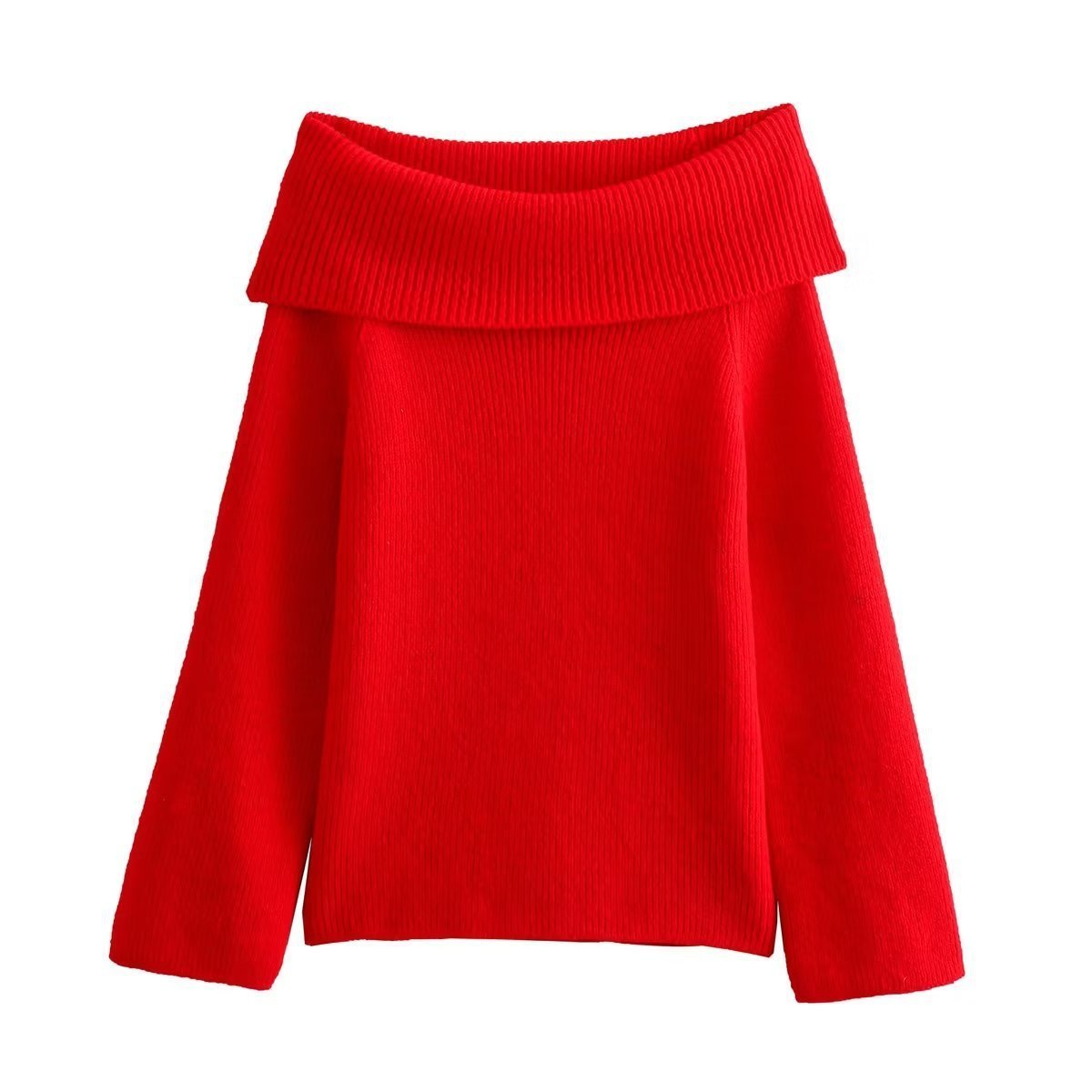 Women's Off Shoulder Jumper | Soft Knit Relaxed Fit Back