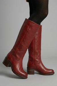 Women's Orthopaedic Mid-Calf Boots | Pull On Block Heel Side