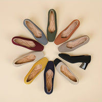 Women's Orthopaedic Pumps | Low Block Heel Office Style Detail