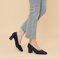Women's Orthopaedic Pumps | Low Block Heel Office Style View 14