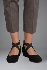 Women's Orthopaedic Slip-On Flats | Elastic Cross Strap Everyday