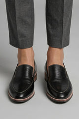Women's Orthopaedic Slip-On Loafers | Stacked Heel Office Flat
