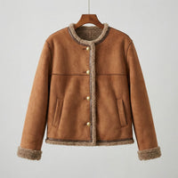 Women's Shearling Lined Jacket | Cosy Warm Winter Fit Detail