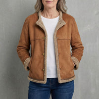 Women's Shearling Lined Jacket | Cosy Warm Winter Fit Hero
