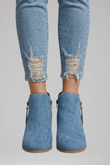 Women's Side Zip Ankle Boots | Block Heel Fall Style