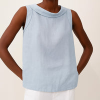 Women's Sleeveless Collar Top - detail