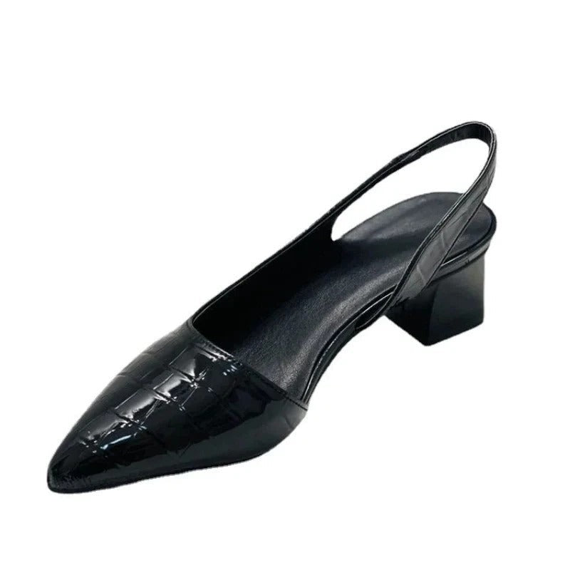 Women's Slingback Pumps | Block Heel - front