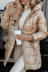 Women's Statement Overcoat | Diamond Quilted Hooded Warmth