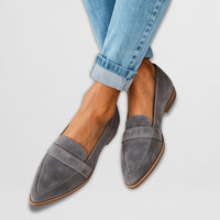 Women's Suede Loafers | Pointed Toe - front