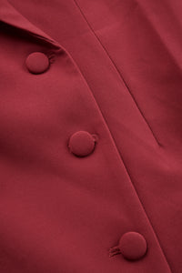 Women's Tailored V-Neck Blazer Dress | Midi Fitted Style View 12