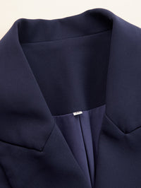 Women's Tailored V-Neck Blazer Dress | Midi Fitted Style View 13