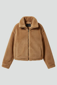 Women's Textured Zipper Jacket | Stand Collar Fitted Style Hero