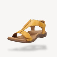 Women's Walking Arch Support Sandals | Leaf Toe Strap Detail