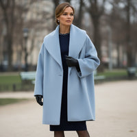 Women's Wool Coat | Oversized Shawl Collar Warm Hero