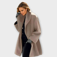 Women's Wool Coat | Oversized Shawl Collar Warm Lifestyle