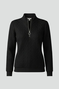Women's Zip Neck Cable Knit Jumper | Half Zip Fitted Cuffs Hero