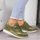 Women's Zip-Up Comfort Sneakers | Orthopaedic Support Daily Wear
