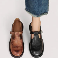 Women's Buckle Strap | Comfort Mary Jane Shoes - close-up