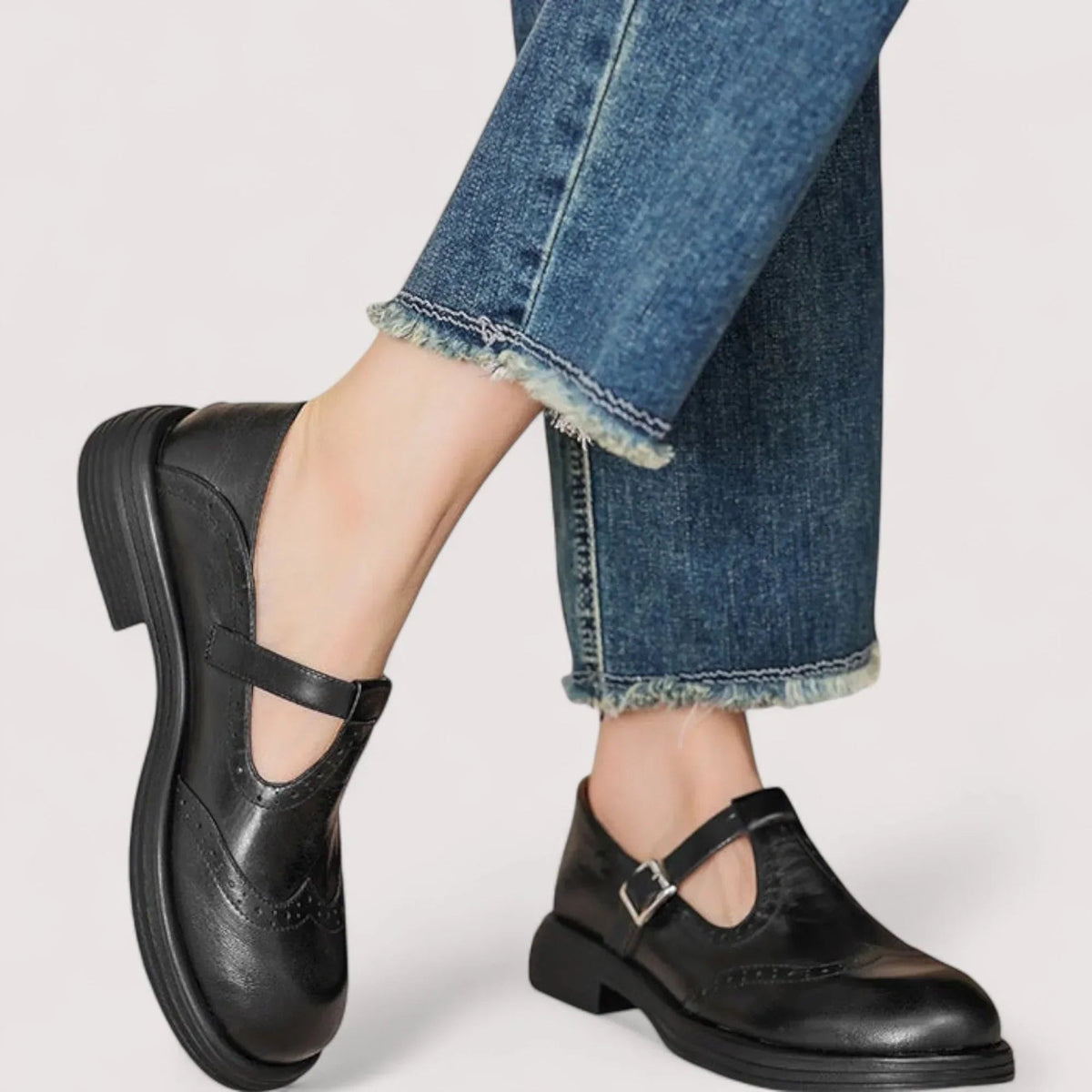 Women's Buckle Strap | Comfort Mary Jane Shoes - detail