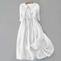 Women's Casual Midi Dress | Tie Waist - back