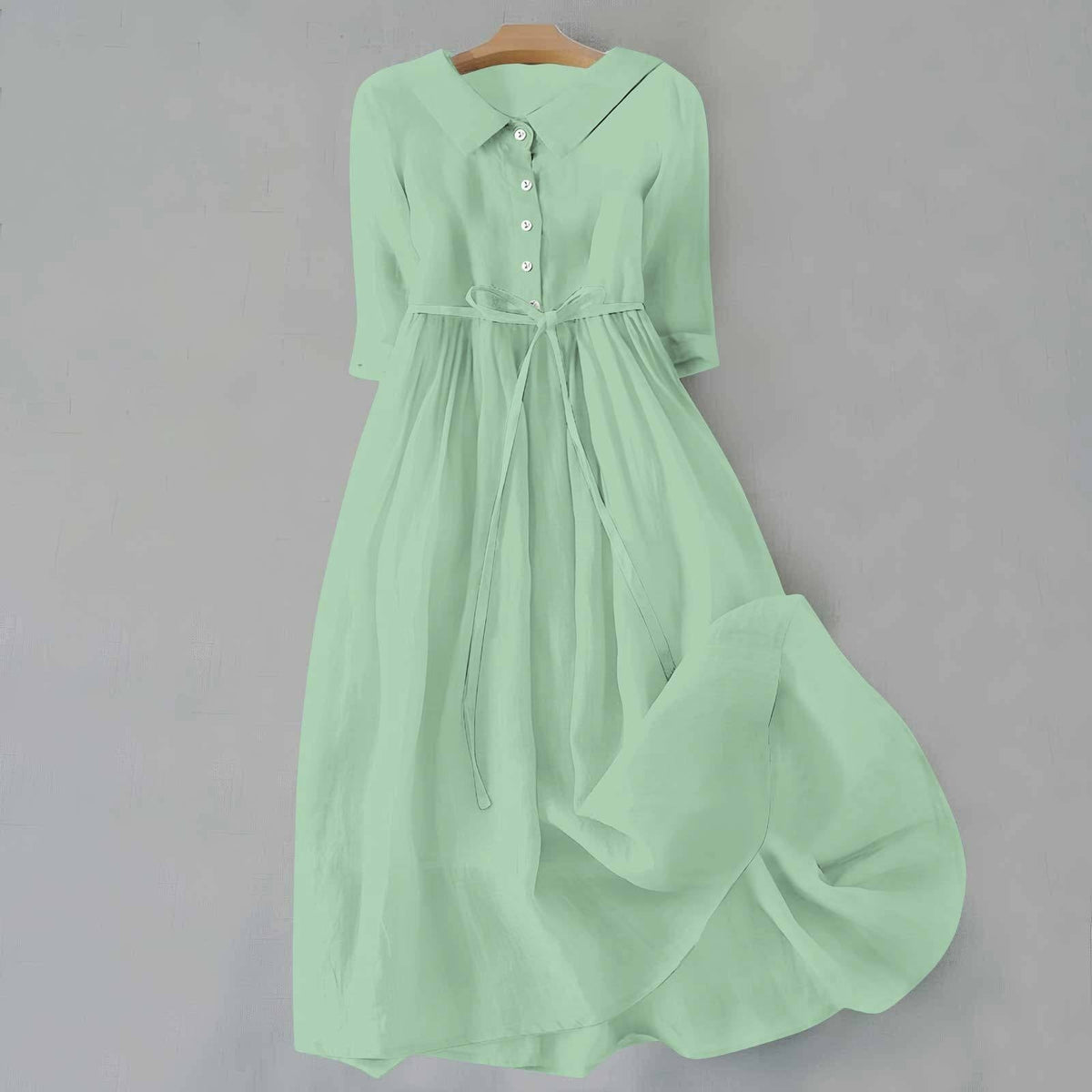 Women's Casual Midi Dress | Tie Waist - lifestyle