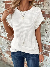 Women's Casual Tee | Waffle Twist Hem - hero