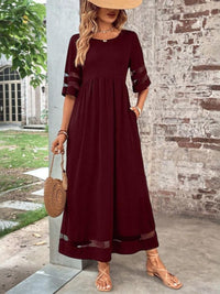 Women's Chic Tummy Flatering | Maxi Dress - front