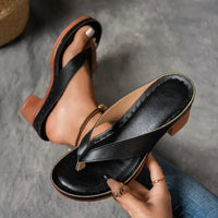 Women's Comfort Heeled Slippers - front