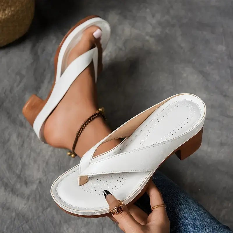 Women's Comfort Heeled Slippers - side