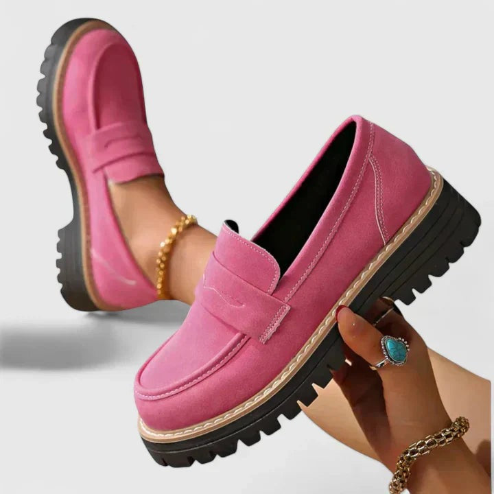 Women's Comfort Penny Loafers | Lug Sole - front